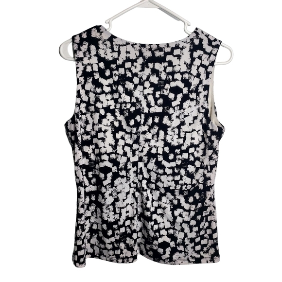 Jones STUDIO WOMENS BLACK&WHITE SLEEVLESS TOP SIZE SMALL - Picture 5 of 5